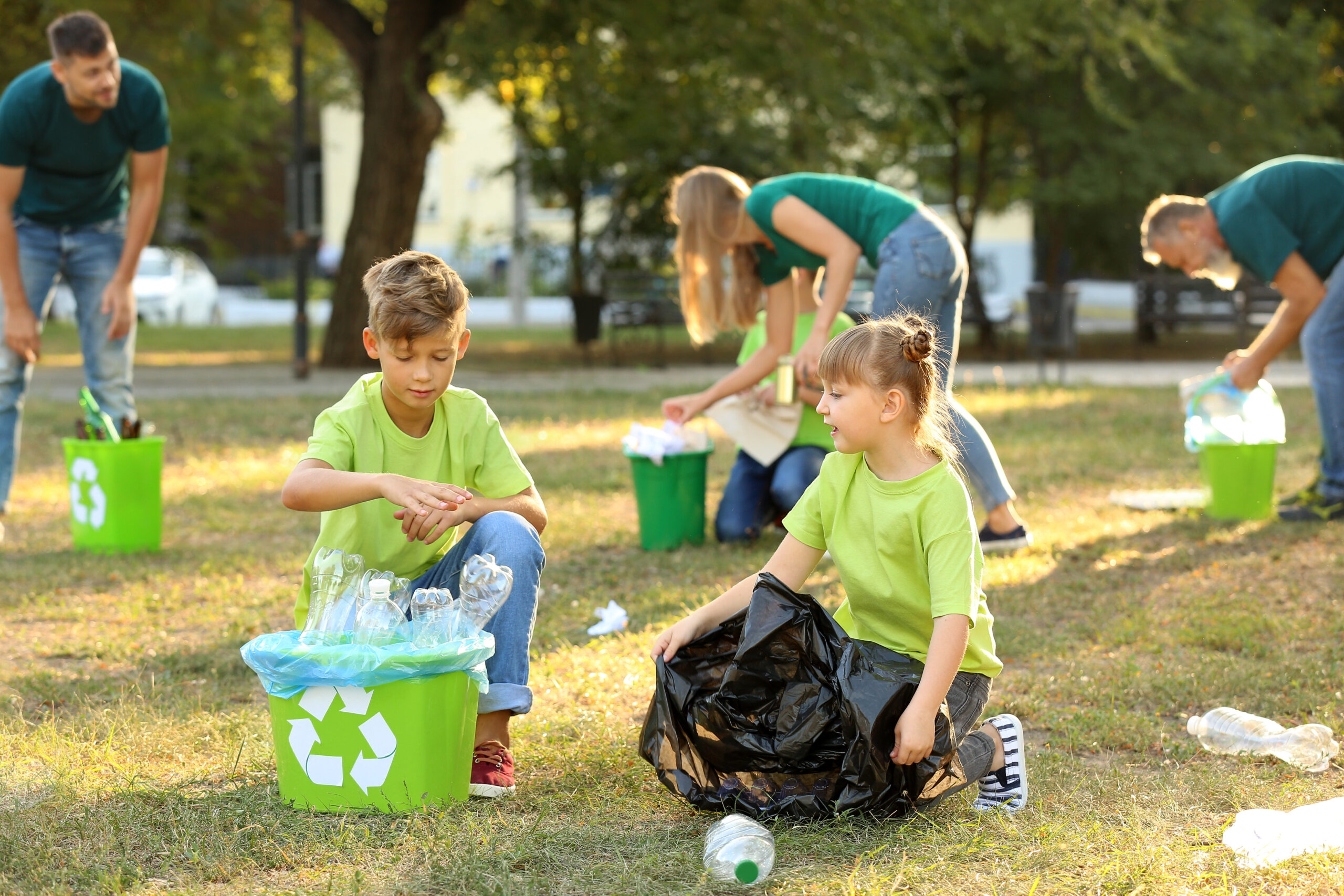 children helping the environment